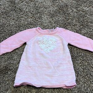 Pink Lace Heart Kids Top